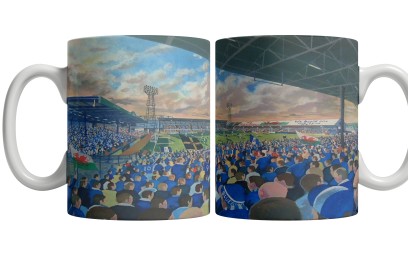 Ninian Park Stadium Fine Art Ceramic Mug - Cardiff City FC